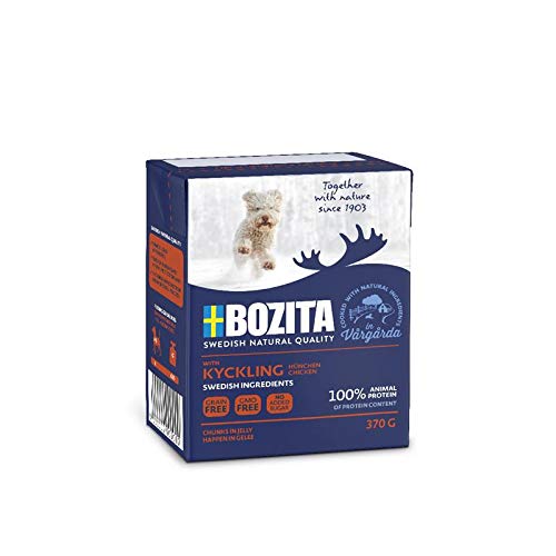 Bozita | Naturals Happen in Gelee Zartes Hühnchen Junior | 16 x 370 g von Bozita