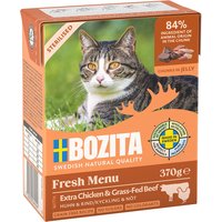 Bozita Tetra Häppchen in Gelee 6 x 370 g - Sterilised mit Huhn & Rind von Bozita