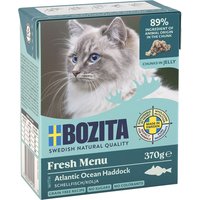 Sparpaket Bozita Häppchen in Gelee 24 x 370 g - Schellfisch von Bozita