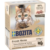 Sparpaket Bozita Tetra Häppchen in Soße 24 x 370 g - Hühnchen & Pute von Bozita