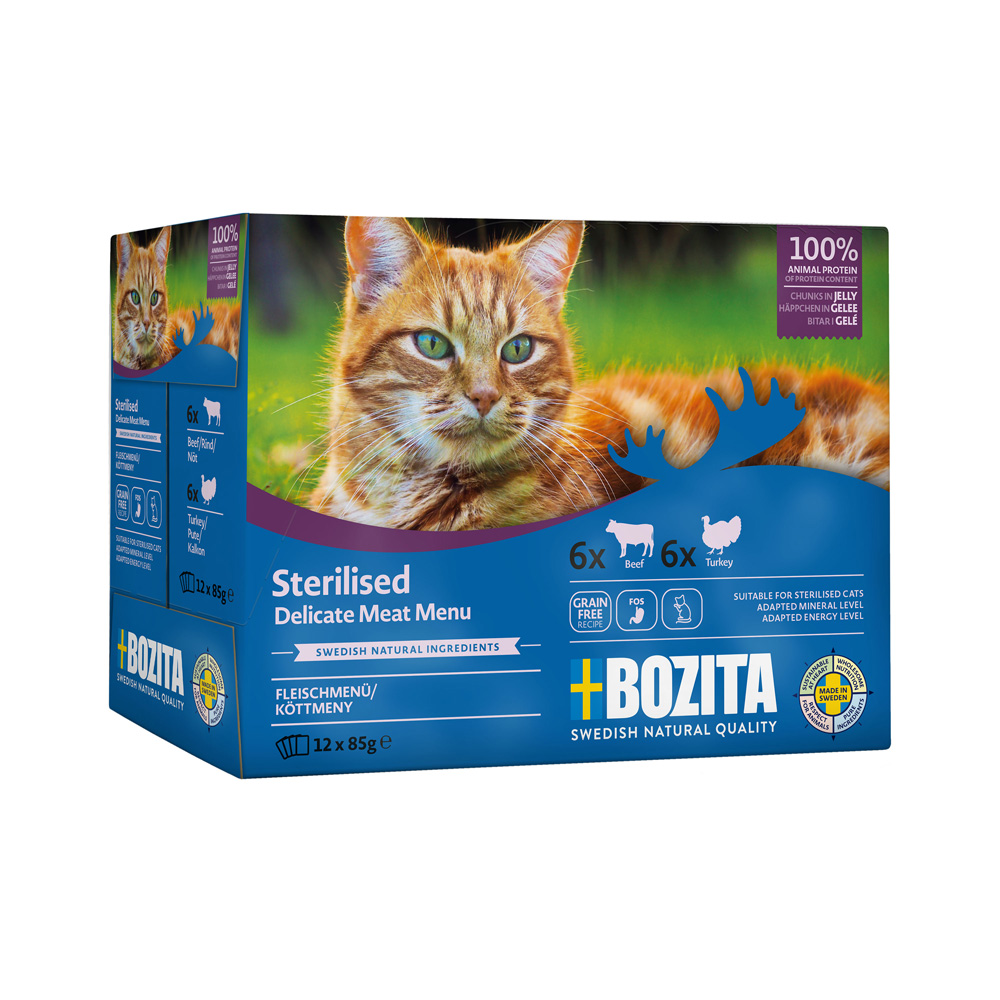 Sparpaket Bozita Indoor & Sterilised im Mixpaket 24 x 85 g - Gelee von Bozita