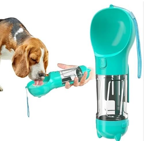 Hunde Wasserflasche, Tragbare Hundenapf, Haustier Wasserflasche, Hund Wasserspender Hundefutter (Aqua Green, 500ML) von Bpets