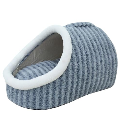 Cozy Hideaway Pet Bed, Dog Bed with Cover Cave, Cat Sleeping Bag for Indoor Cats, Cozy Cocoon Pet Bed for Dogs (Blue,L-12.5Kg(60 * 45 * 35 25cm)) von Bpoeee