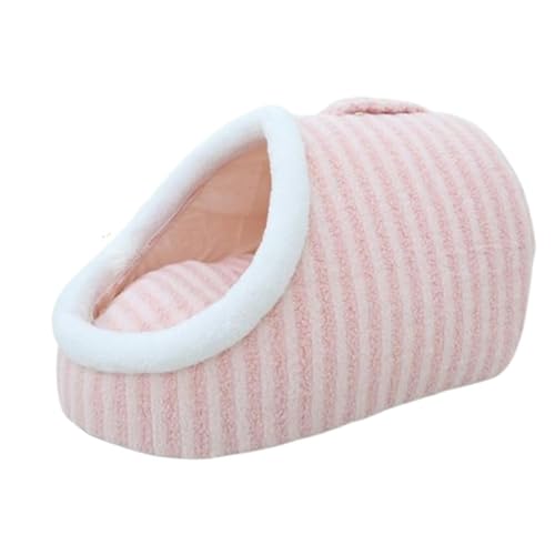 Cozy Hideaway Pet Bed, Dog Bed with Cover Cave, Cat Sleeping Bag for Indoor Cats, Cozy Cocoon Pet Bed for Dogs (Pink,L-12.5Kg(60 * 45 * 35 25cm)) von Bpoeee