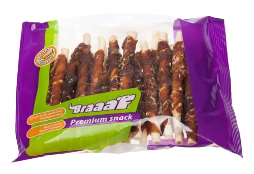 Braaaf Trockenfutter für Hunde Rollstöcke Ente 12,5 cm (30 Stück) von Braaaf