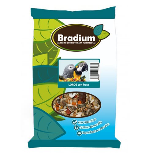 BRADIUM MIXTURA LOROS Y GUACAMAYOS Con FRUTA (Bolsa 700 GR APROX) von Bradium