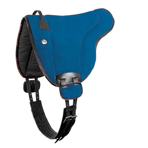 Brama West Bareback Reitpad UNICA Leder von Pioneer - super Soft - Made in Italy - Farbe Blau, Gr. Full von Brama West