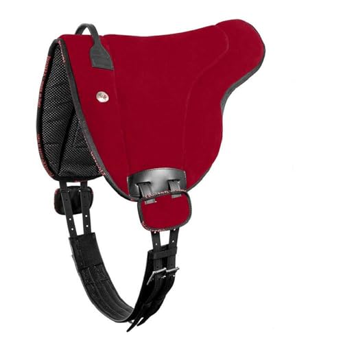 Brama West Bareback Reitpad UNICA Leder von Pioneer - super Soft - Made in Italy - Farbe Rot, Gr. Full von Brama West