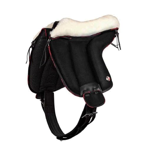 Brama West Bareback Reitpad UNICA mit Wolle von Pioneer - super Soft - Made in Italy - Farbe Schwarz, Gr. Pony von Brama West