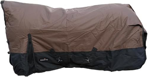 Brama-West Outdoordecke für Pferde Riders King mit High Neck - 600 D/100g - Wasserdicht - Braun (115) von Brama West