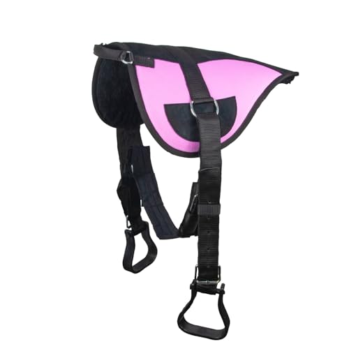 Brama West Reitpad Toledo - Bareback mit Haltegriff und Kunstfell - baumlos - Pink, Gr. Pony von Brama West