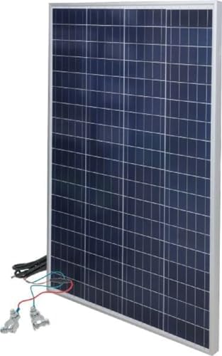 Kerbl Solar-Set inklusive Laderegler, 100 W, zum direkten Anschluss an eine 12 Volt Batterie, inklusive Horizontalstrebe, Solarmodul, 70601 von Kerbl