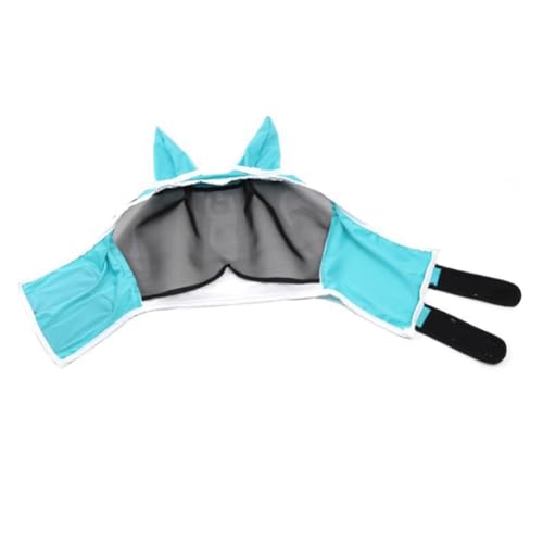 Breeshy Fliegenmaske für mit Ohren, Maske für Mücken und Insekten, Ma Chao Comfort, Pferdekopfmaske, Blau von Breeshy