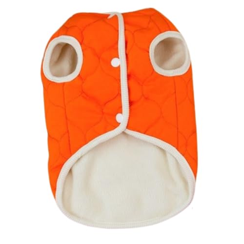 Breeshy Haustierkleidung Herbst und Winter Hundekleidung Teddy Katze Haustierkleidung Winter Haustier Baumwollmantel Orange von Breeshy