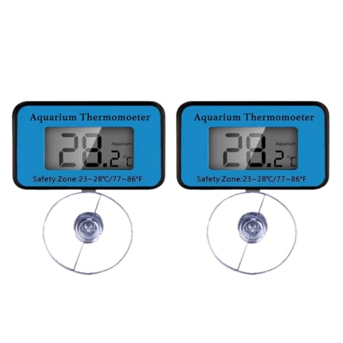 Breeshy LCD-Digital-Aquariumthermometer mit Saugnapf, Elektronisches Wasserthermometer Zur Messung im Aquarium von Breeshy