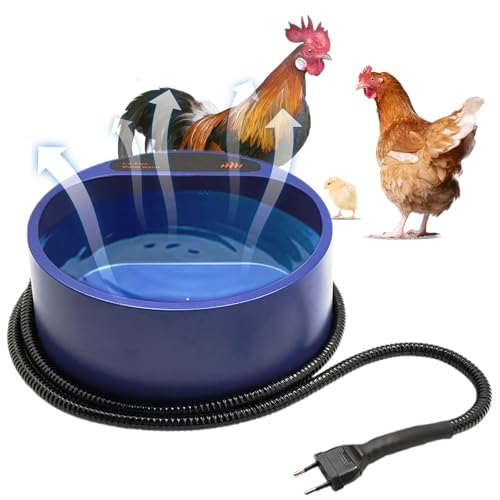 Breker Beheizter Wassernapf & Futternapf 1,5 Liter [Frostsicher] - Ideal für Hunde, Katzen und Kleintiere - 130cm Netzkabel - Schnelle Montage - Nagefestes Heizkabel - Napf für Nager - Trinknapf von Breker