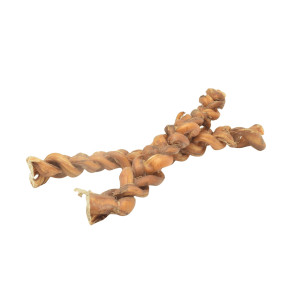 Brekz Snacks - geflochtene Ochsenziemer 20-22 cm für Hunde 3 x 3 Stück von Brekz