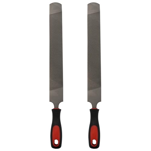 Brensty 2X Pferde Raspel Messer Zutat Feilen Messer 350mm Doppel Seitiges Schmiedewerkzeug mit Handgriff Beständigem Versorgung Material für Das - und Schuhzutaten von Brensty