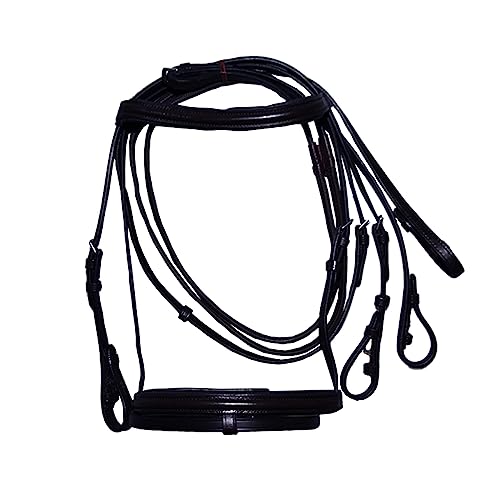 Bridle Trensenzaum gepolstert mit Zügeln, Schwarz von Bridle