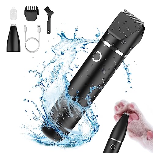 Brifit Leise Schermaschine Katze Hunde Set, 2 in 1 Hundeschermaschine Katzenrasierer Profi Pfotentrimmer für Hunde, Wiederaufladbar Elektrische Haarschneider für Katzen, Pfoten, Gesicht, Körpe Brifit Leise Schermaschine Katze Hunde Set, 2 in 1 Hundeschermaschine Katzenrasierer Profi Pfotentrimmer für Hunde, Wiederaufladbar Elektrische Haarschneider für Katzen, Pfoten, Gesicht, Körpe von Brifit