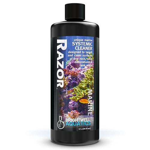 Brightwell Aquatics Razor Marine – Einzigartiger systemischer Aquarium-Reiniger für Meeresaquarien – Aquarium-Wasserbehandlungen, 1000 ml von Brightwell Aquatics