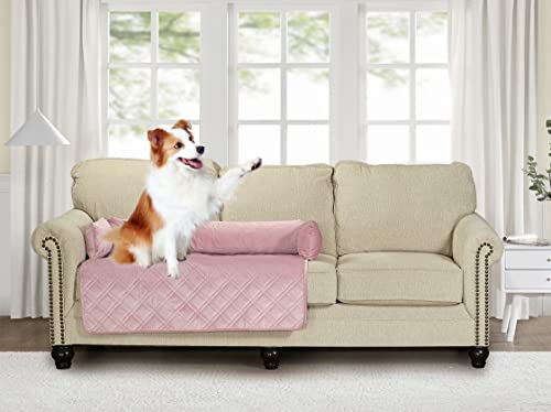 Brilliant Sunshine Premium Beruhigende Hundebett-Matte, seidiger Samt, abnehmbarer, waschbarer Bezug, Kissenschutz und Couchüberzüge für Hunde, Haustiere, Katzen, groß, Silberrosa von Brilliant Sunshine