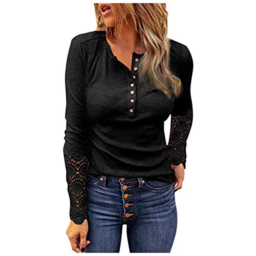 Basic Langarmshirt Damen Schwarz, Crop Tops Damen Langarm, Oberteil Enges Dehnbar Tee Shirts V Ausschnitt Langen Ärmeln Bluse Y2K Athletisch Unterziehshirt Basic Einfarbige Streetwear Lässig von Briskorry