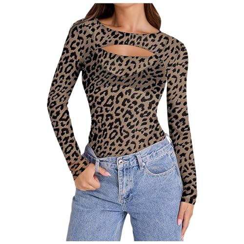 Basic Langarmshirt Damen Weiß, Crop Top Schwarz Langarm, Oberteile Enge Dehnbar T-Shirt Langärmliges Rund Ausschnitt Tops Sexy Skims Stockholm Style Clothes Druck Klassische Streetwear Lässig von Briskorry