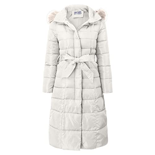 Briskorry Winterjacke Damen Fell, Damen Steppjacke Lang, Steppmantel Wärme mit Kapuzen Freizeitjacke mit Reißverschluss Lange Ärmel Puffer Jacke Casual Grosse Grössen Wachsjacke Mode Jacke Frauen von Briskorry