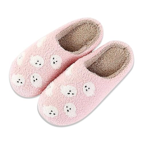 Hausschuhe Damen Pantoletten, Pantoffeln Wärme Weiches Puschen Kuschelig Leicht Slipper Rückstellschaum Pantoletten Flauschig Filzpantoffeln Mädchen Antirutsch Plüsch Hausschuhe Winter Innenbereich von Briskorry