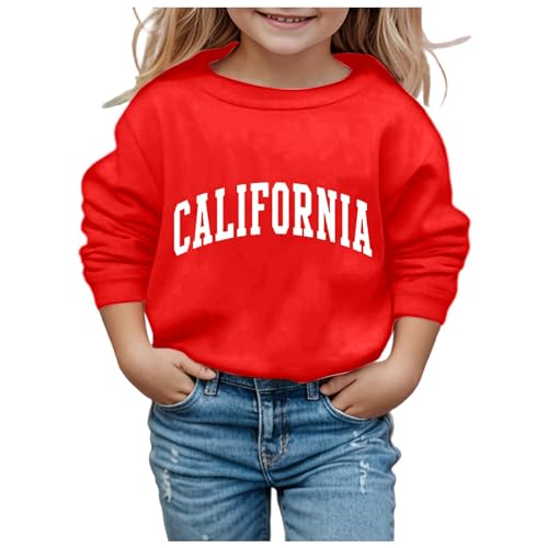 Sweatshirt Kinder Mädchen, Pullover Brief Drucke Ohne Kapuze Sweatshirts Langarm Rundhals Pulli Lässiger Locker Langarmshirts Niedlicher Festival Oberteile 3-12 Jahre von Briskorry