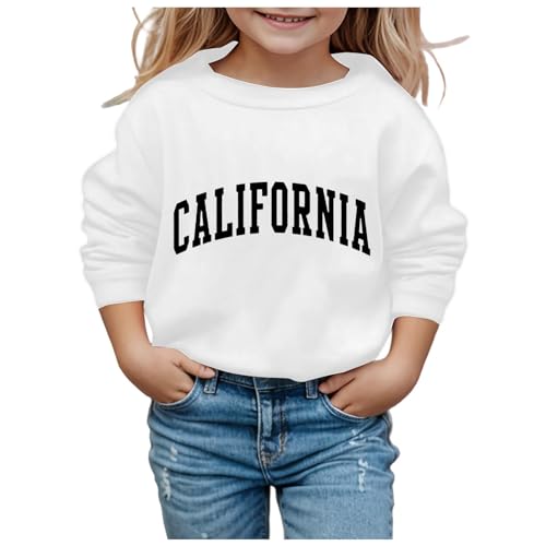 Sweatshirt Kinder Mädchen, Pullover Brief Drucke Ohne Kapuze Sweatshirts Langarm Rundhals Pulli Lässiger Locker Langarmshirts Niedlicher Festival Oberteile 3-12 Jahre von Briskorry