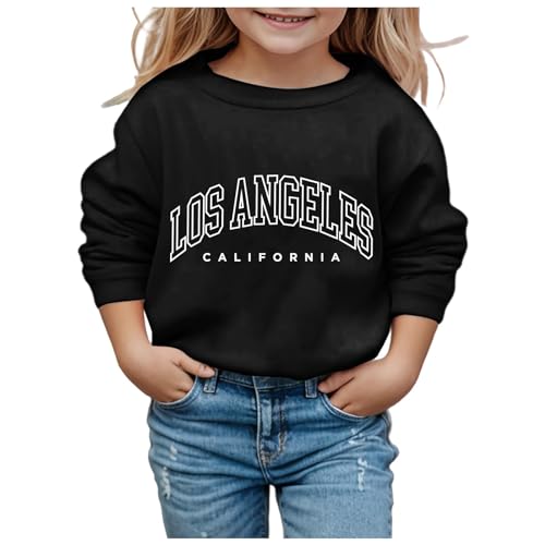 Sweatshirt Kinder Mädchen, Pullover Brief Drucke Ohne Kapuze Sweatshirts Langarm Rundhals Pulli Lässiger Locker Langarmshirts Niedlicher Festival Oberteile 3-12 Jahre von Briskorry