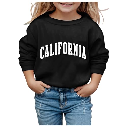 Sweatshirt Kinder Mädchen, Pullover Brief Drucke Ohne Kapuze Sweatshirts Langarm Rundhals Pulli Lässiger Locker Langarmshirts Niedlicher Festival Oberteile 3-12 Jahre von Briskorry