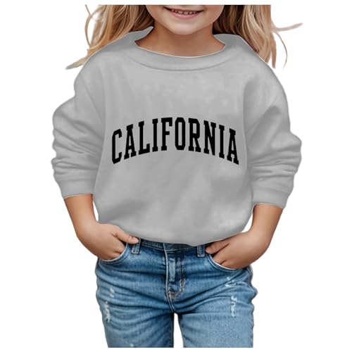 Sweatshirt Kinder Mädchen, Pullover Brief Drucke Ohne Kapuze Sweatshirts Langarm Rundhals Pulli Lässiger Locker Langarmshirts Niedlicher Festival Oberteile 3-12 Jahre von Briskorry