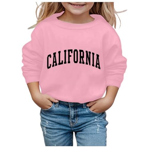 Sweatshirt Kinder Mädchen, Pullover Brief Drucke Ohne Kapuze Sweatshirts Langarm Rundhals Pulli Lässiger Locker Langarmshirts Niedlicher Festival Oberteile 3-12 Jahre von Briskorry