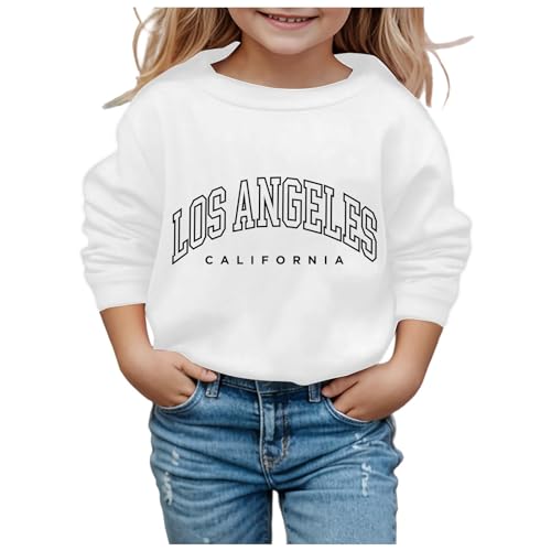 Sweatshirt Kinder Mädchen, Pullover Brief Drucke Ohne Kapuze Sweatshirts Langarm Rundhals Pulli Lässiger Locker Langarmshirts Niedlicher Festival Oberteile 3-12 Jahre von Briskorry