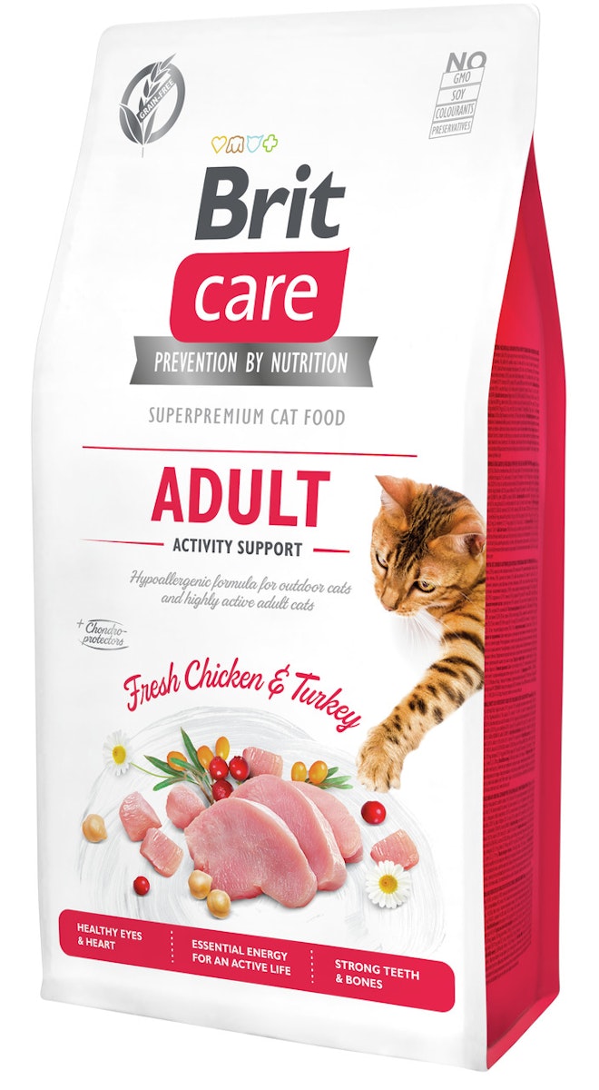 Brit Care Fresh Chicken&Turkey getreidefrei Activity Katzentrockenfutter 7 Kilogramm