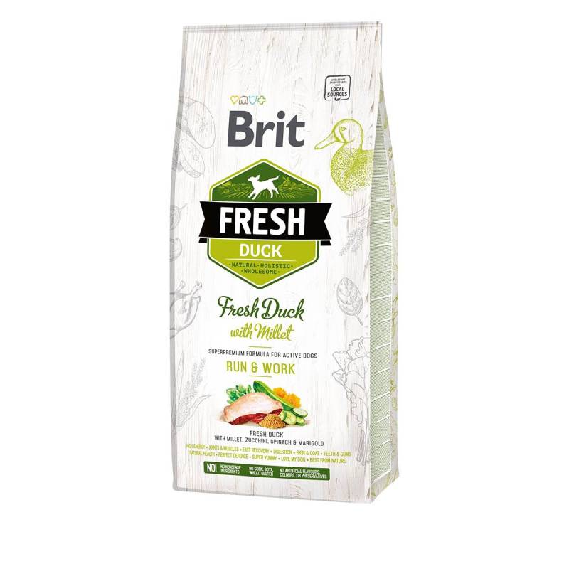 Brit Fresh Dog - Active dogs - Duck - Run & Work 12kg von Brit Fresh