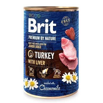 BRIT Premium by Nature Truthahn mit Leber Truthahnleber für Welpen 800 g von Brit