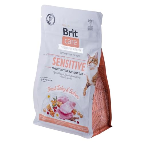 VAFO PRAHA s.r.o. Brit Care Cat Sensitive Nassfutter für Katzen, 400 g, gesunde Verdauung und delikater Geschmack GF, 1 Stück (1er Pack) von VAFO PRAHA s.r.o.