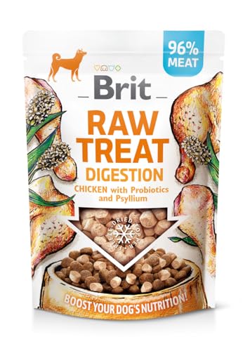 Brit Raw Treat Digestion, gefriergetrocknetes Leckerli und Topper, Huhn, 40 g von Brit