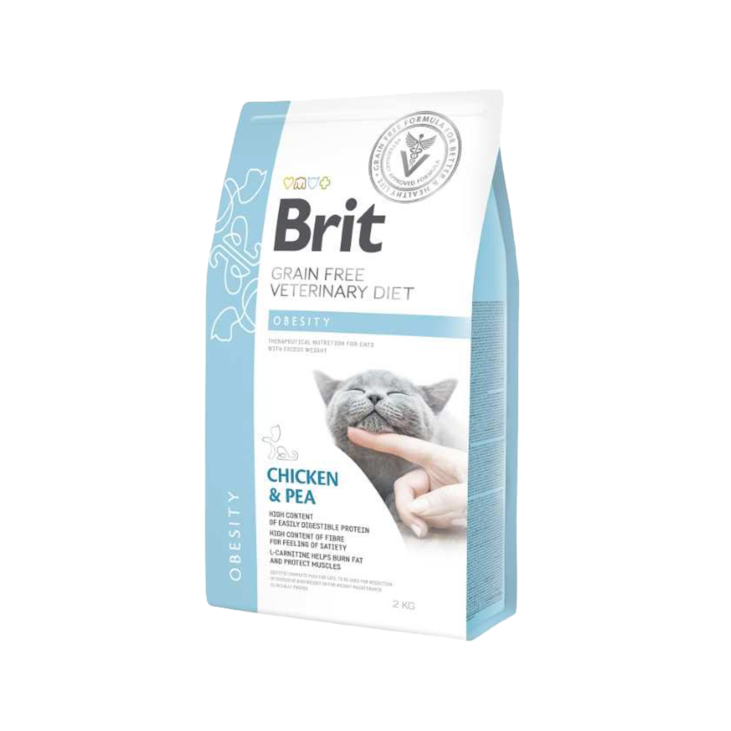 Brit Veterinary Diet Cat - Getreidefrei - Fettleibigkeit - 2 kg von Brit