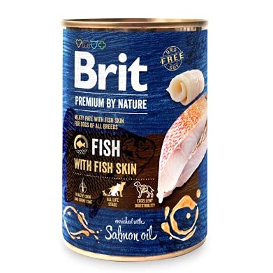 VAFO PRAHA s.r.o. Premium Britisches Nassfutter für Hunde von Natur PUSZ.400G Fischfische, Lachsöl / 6 von Brit