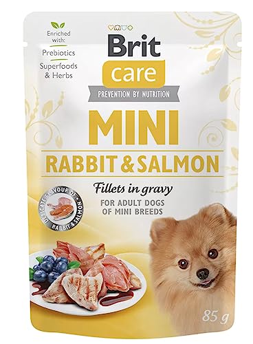 VAFO Praha s.r.o. Brit Care Dog Sasz.85g Mini Kaninchen & Lachs Nassfutter / 24 von Brit