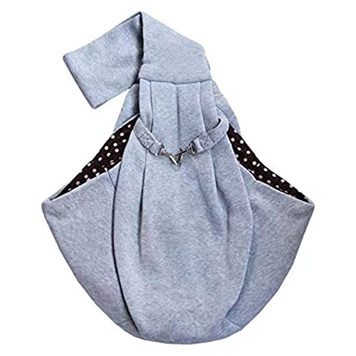 Bro'Bear Handfree Reversible Tragetasche für kleine Hunde und Katzen, weich, bequem, für Welpen, Kätzchen, Kaninchen, doppelseitige Tasche, Schultertragetasche, Handtasche, Grau von Bro'Bear