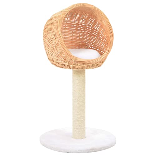 Brokky Katzen-Kratzbaum Sisal Katzenkratzbaum Cat Tree Katzen Kratzbaum Katzen ZubehöR Indoor Natürliches Weidenholz - 170726 von Brokky