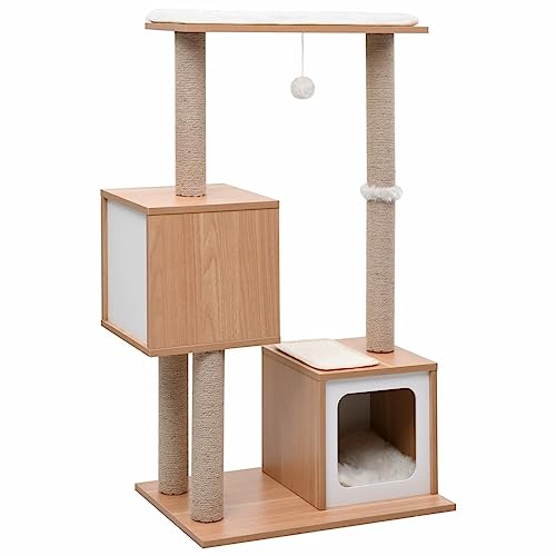 Brokky Katzen-Kratzbaum mit Sisal-Kratzmatte 104 cm Katzenkratzbaum Cat Tree Katzen Kratzbaum Katzen ZubehöR Indoor - 170923 von Brokky