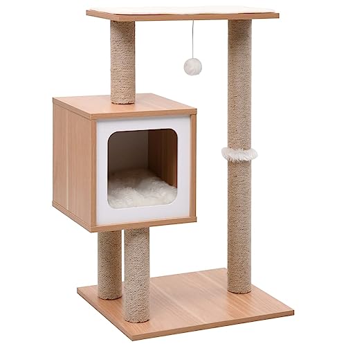 Brokky Katzen-Kratzbaum mit Sisal-Kratzmatte 82 cm Katzenkratzbaum Cat Tree Katzen Kratzbaum Katzen ZubehöR Indoor - 170921 von Brokky