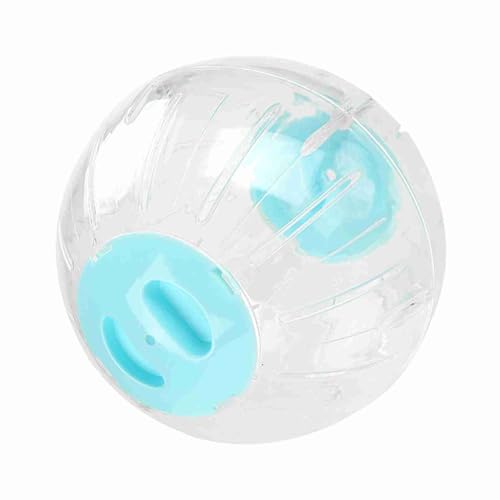 Gerbil-Gymnastikball, 18,5 cm, Kleines Haustierspielzeug, Laufaktivität, Transparentes Design, Leicht und Robust für Hamster, Rosa/Blaue Optionen, Gesunder und Sicherer (Blue) von Brrnoo